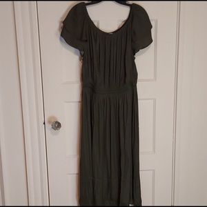 LOFT Plus Flutter Sleeve Dress